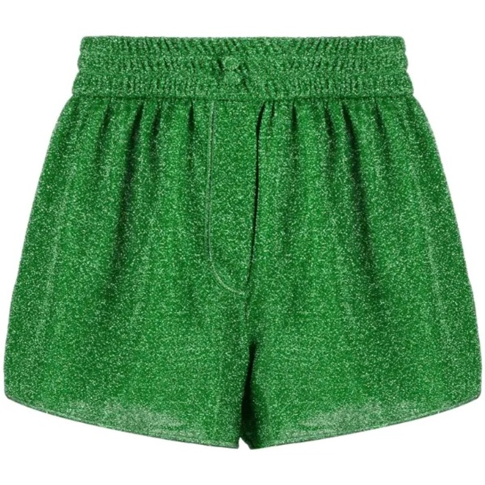 Oséree Emerald Lumière Lurex shorts